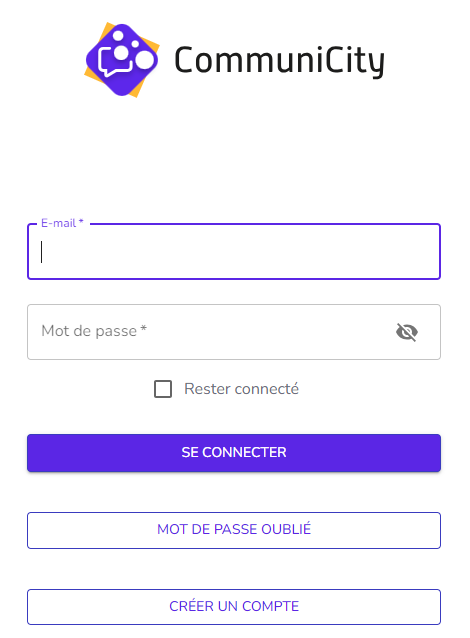 Page connexion communicity